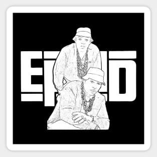 EPMD // White retro Magnet